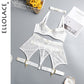 Four-Piece Set Erotic Lingerie Transparent Bra Kit Push Up See Through Lace Mesh Seamless Underwear Garters The Clothing Company Sydney