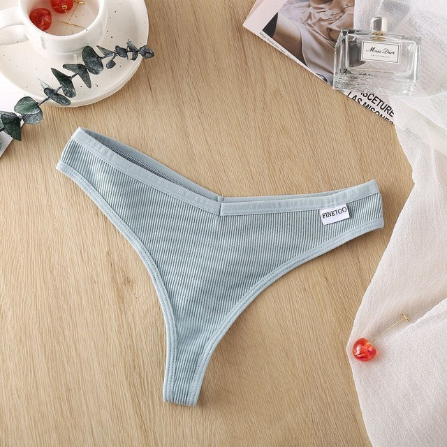 3 Pack 8 Colors Thong G-String Cotton Mix Thongs Panties V Waist Underpants Pantys Lingerie The Clothing Company Sydney