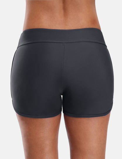 Mid Waist Swimming Shorts Women Solid Color Bikini Bottom Ban Swimwear Briefs Split Swimming Trunks The Clothing Company Sydney