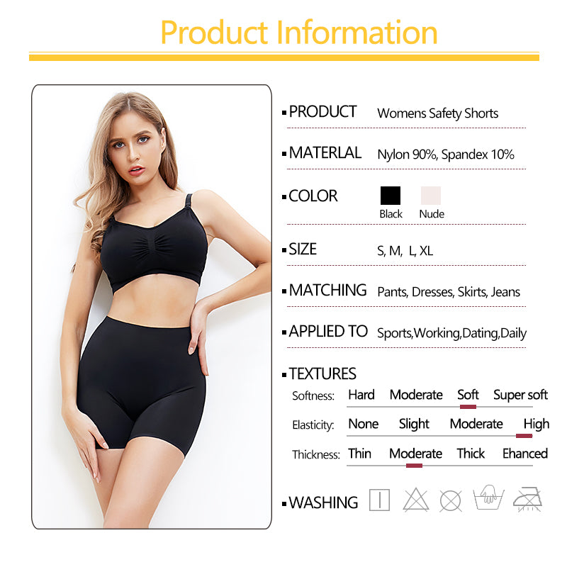 Buy Women's Seamless Boyshorts Panties Nylon Spandex Slip Shorts for Under  Dresses Anti Chafing Boxer Briefs at