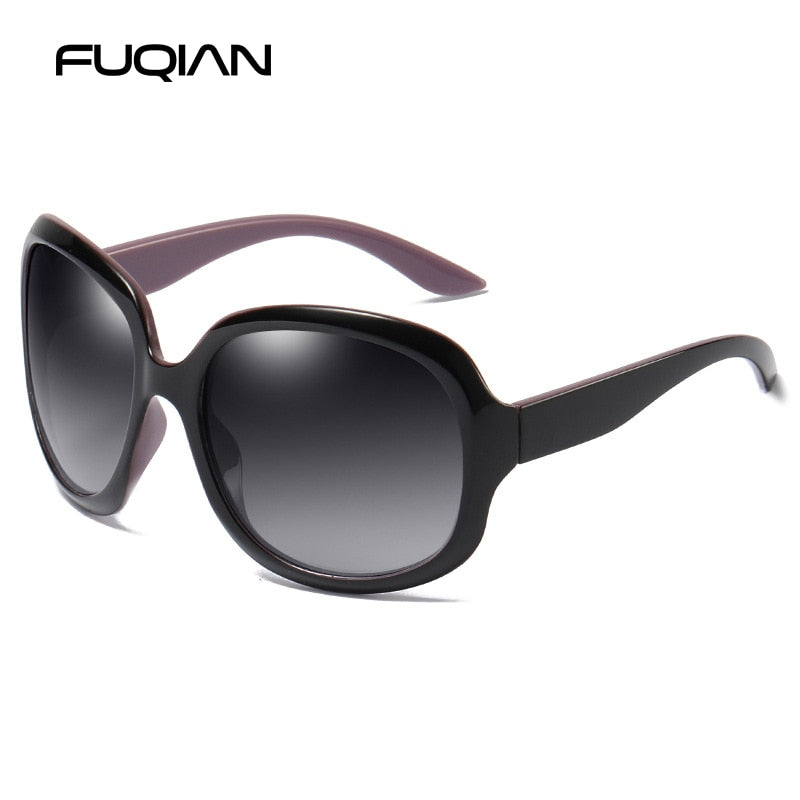 Design Elegant Polarized Oversized Round Sunglasses Women Simple Fashion Big Plastic Ladies Sun Glasses UV400 The Clothing Company Sydney