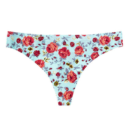 Women's Floral Lingerie Temptation Low-waist Panties Thong No trace Breathable Underwear Female G String Intimates The Clothing Company Sydney