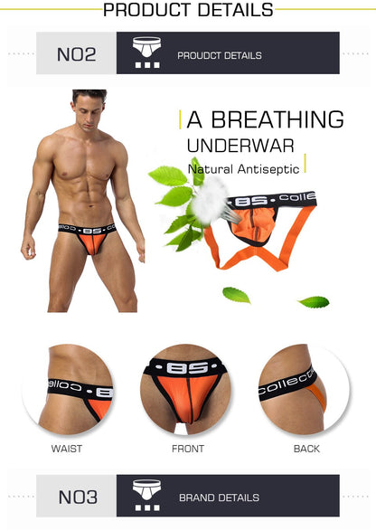Men's Mesh Jockstrap Underwear G-Strings Thongs Sexy  Gay Penis pouch bikini buttocks Hollow thong men underwear The Clothing Company Sydney