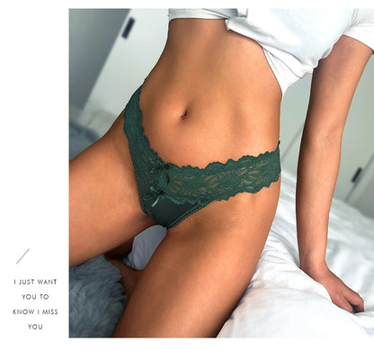 Women Lace Panties Low-waist Underwear Thong G String Breathable Lingerie Temptation Embroidery Intimates The Clothing Company Sydney