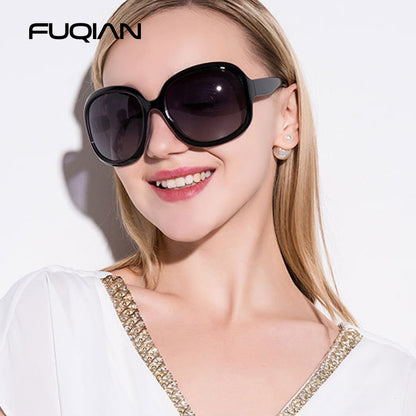 Design Elegant Polarized Oversized Round Sunglasses Women Simple Fashion Big Plastic Ladies Sun Glasses UV400 The Clothing Company Sydney
