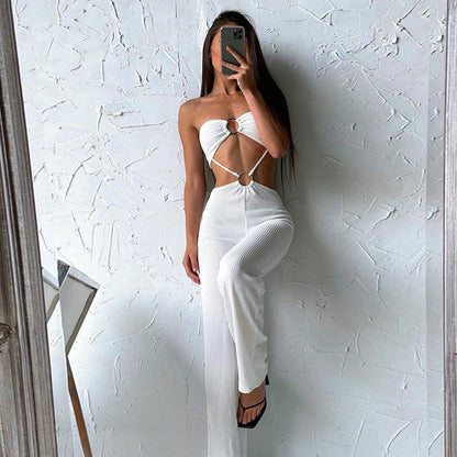 Bandage Cut Out Sexy Backless Elegant Strapless Jumpsuits Women Club Party Rompers Sleeveless One Piece Overalls The Clothing Company Sydney