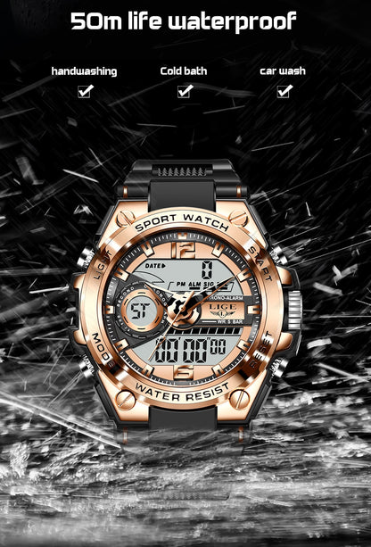 Digital Men Military Watch 50m Waterproof Wristwatch LED Quartz Clock Sport Watch Male Big Watches The Clothing Company Sydney