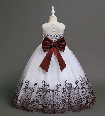 Puffy Tulle Lace Flower Girl Dress Costume Children Bride Ball Gown Princess Dress for Girl Wedding Party Dresses The Clothing Company Sydney