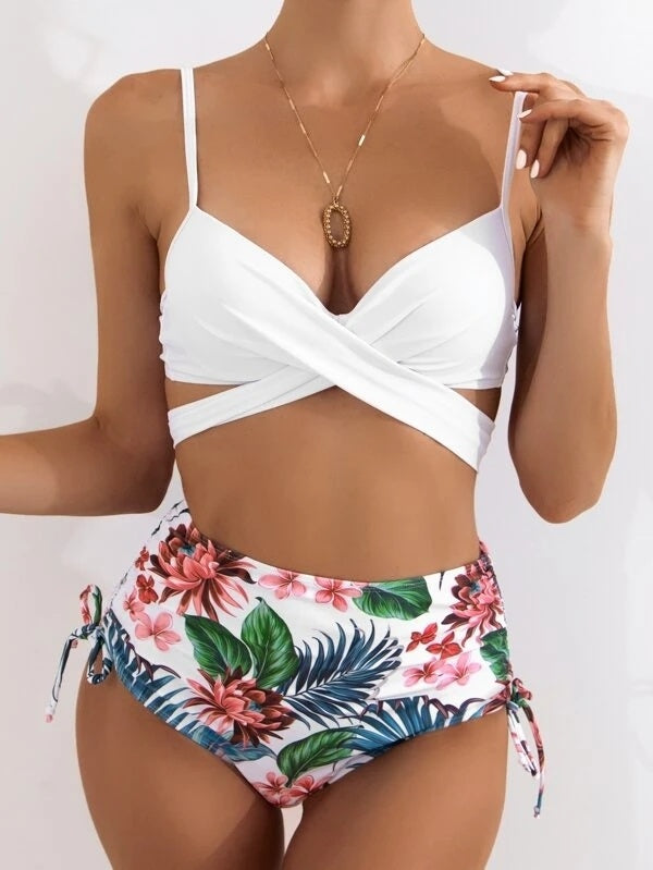 Print Floral Swimsuits 3 Piece Beach Bikinis Set Push Up Swimwear Bather Bathing Suit The Clothing Company Sydney