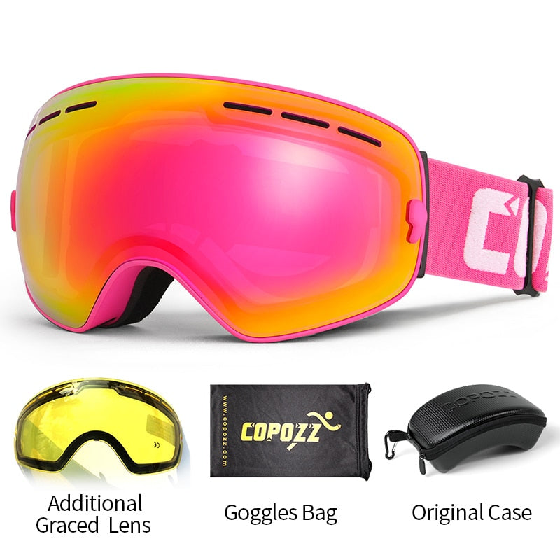 Brand Professional Ski Goggles Double Layers Lens Anti-fog UV400 Big Ski Glasses Skiing Snowboard Men Women Snow Goggles The Clothing Company Sydney