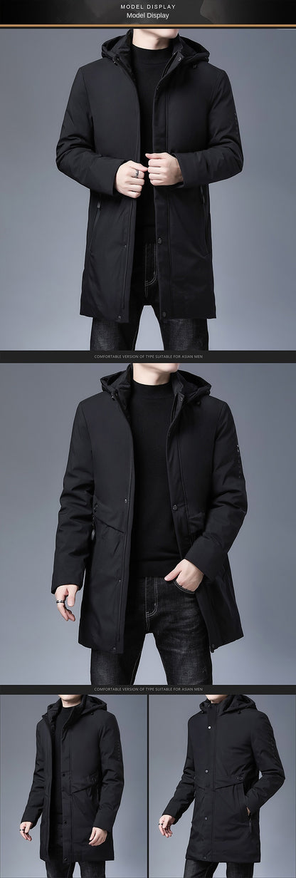 Padded Brand Casual Fashion Thick Warm Men Long Parka Winter Jacket With Hood Windbreaker Coats Mens Clothing The Clothing Company Sydney