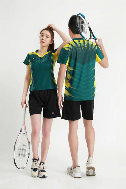 Women's Men's Sports Badminton wear shirts Table tennis game Shirts clothes Exercise Tennis Volleyball Handball Shirts The Clothing Company Sydney