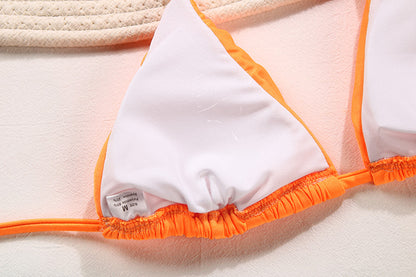 2 Piece Glitter Fabric Bikini Set Folds Swimsuit Halter Bathing Suit Swimwear Beachwear The Clothing Company Sydney