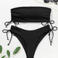 Bandeau Swimsuit Swimwear Women High Waist Bikini Set 2 Piece Summer Swim Beach Wear Bathing Suit The Clothing Company Sydney