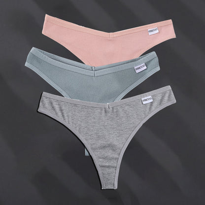 3 Pack G-string Panties Cotton Underwear Underpants Thong Solid Color Pantys Lingerie Briefs The Clothing Company Sydney