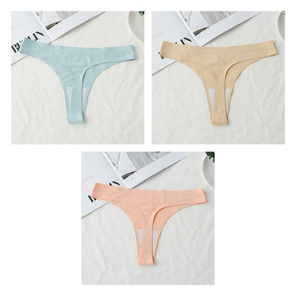 3 pack Seamless Thongs Women Underwear Ice Silk Sexy Sports Panties  T-back Solid Panties Intimates Lingerie The Clothing Company Sydney