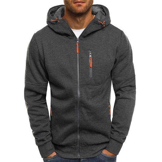 Men's Casual Hoodies Zipper Fashion Hooded Jacket Brand Solid Color Hoodie Sweatshirt The Clothing Company Sydney