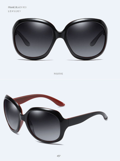 Design Elegant Polarized Oversized Round Sunglasses Women Simple Fashion Big Plastic Ladies Sun Glasses UV400 The Clothing Company Sydney