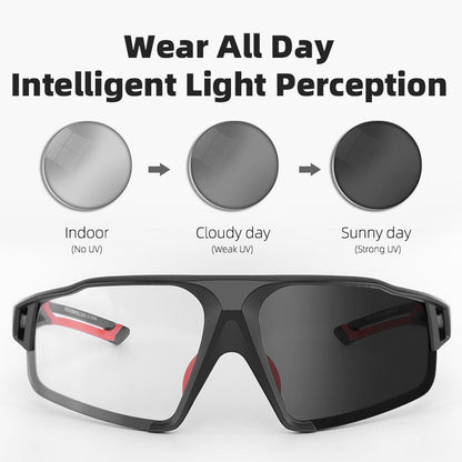 Photochromic Cycling Glasses Bike Bicycle Glasses Sports Men's Women's Sunglasses MTB Road Cycling Eyewear Protection Goggles The Clothing Company Sydney