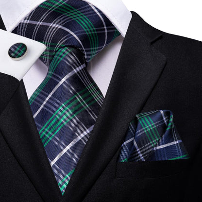 3 Piece Business Classic Blue Black Striped Solid Neck Tie Necktie Pocket Square Cufflinks Wedding Party Silk Tie Set The Clothing Company Sydney