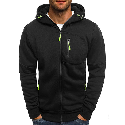 Men's Casual Hoodies Zipper Fashion Hooded Jacket Brand Solid Color Hoodie Sweatshirt The Clothing Company Sydney