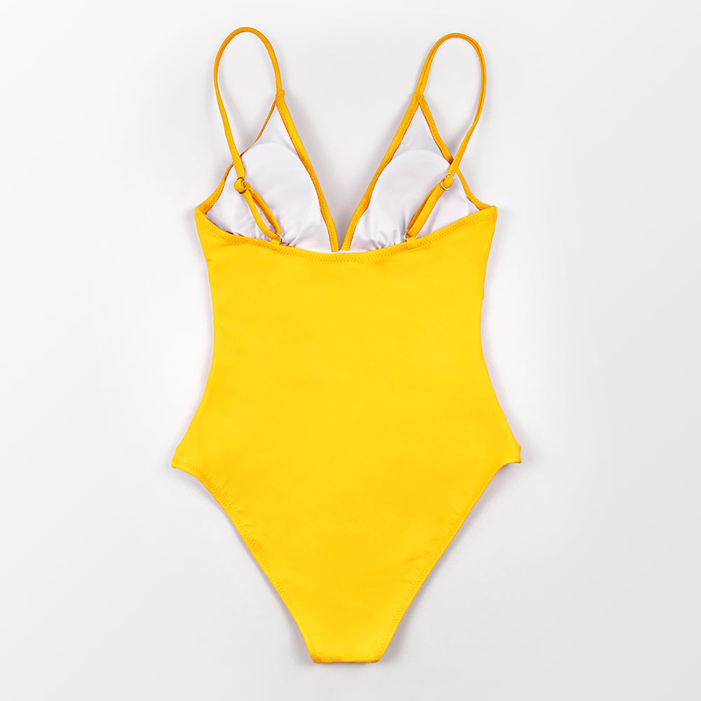 V-neck One-Piece Swimsuit Monokini Beach Bathing Suit Swimwear The Clothing Company Sydney