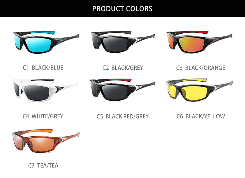 Sports Polarized Sunglasses For Men and Women Fashion Plastic Outdoor Sun Glasses Black Shades Goggle UV400 The Clothing Company Sydney