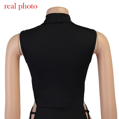 Elegant Black Sleeveless Bandage Dress for Women Club Party Backless Tank Dresses Skinny Fashion Summer Dress The Clothing Company Sydney