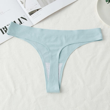 3 pack Seamless Thongs Women Underwear Ice Silk Sexy Sports Panties  T-back Solid Panties Intimates Lingerie The Clothing Company Sydney