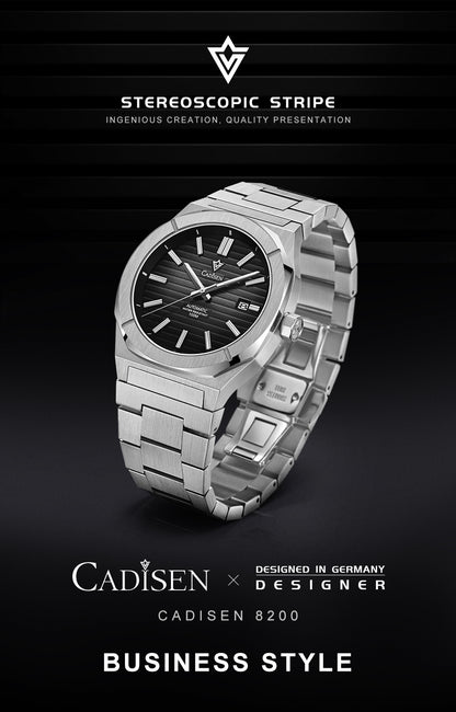 Cadisen Diver Watch Retro Luxury Sapphire MIYOTA 8215 German Design Men's Automatic Mechanical Watches 10Bar Clothing Company Sydney