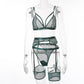 3 Piece Underwear Set Mesh Lace Transparent Bra Lingerie Set The Clothing Company Sydney