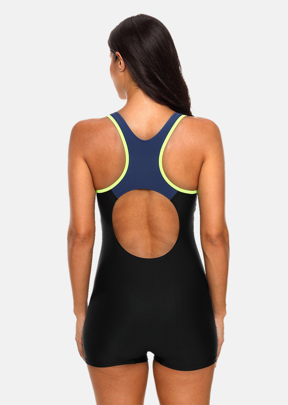 One-piece Sports Swimwear Sport Swimsuit Colorblock Open Back Beach Wear Fitness Bathing Suits The Clothing Company Sydney