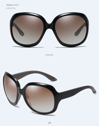 Design Elegant Polarized Oversized Round Sunglasses Women Simple Fashion Big Plastic Ladies Sun Glasses UV400 The Clothing Company Sydney