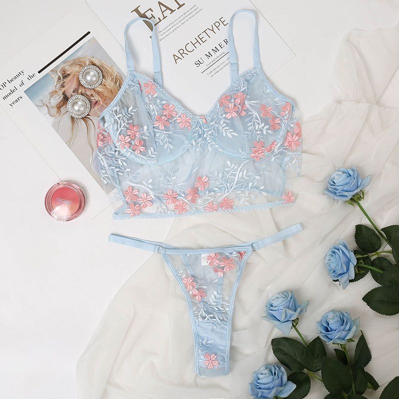 Sensual Lingerie Woman Floral Bra Set Erotic Lingerie Set Woman 2 Pieces Sexy Lace Women&#39;s Underwear Set Brief Sets The Clothing Company Sydney