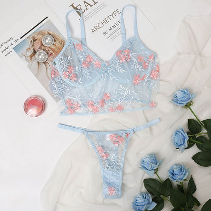 Sensual Lingerie Woman Floral Bra Set Erotic Lingerie Set Woman 2 Pieces Sexy Lace Women's Underwear Set Brief Sets The Clothing Company Sydney