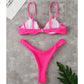 Ribbed Underwired High Cut Bikini Swimsuit Female Swimwear Women Two-piece Bikini set Thong Bather Bathing Suit The Clothing Company Sydney