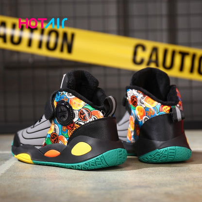 Kids Sneakers Boys Casual Shoes For Children Sneakers Shoes Leather Anti-slippery Fashion Basketball Shoes The Clothing Company Sydney