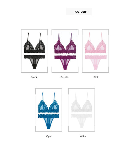 2 Piece Lingerie Set Lace Transparent Bra Set Dot Mesh Bralette Push Up Brassiere T Back Panties Sets Backless V Neck Bra The Clothing Company Sydney