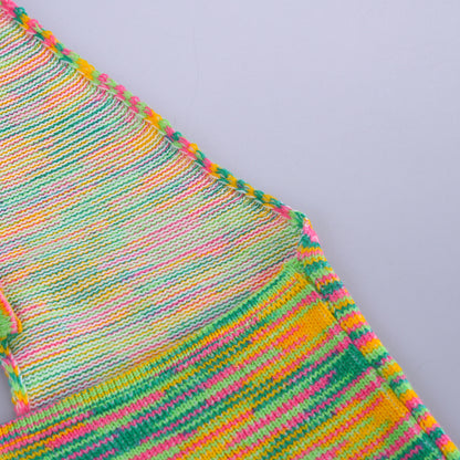 Rainbow Print Halter Cut Out Crop Top and Shorts 2 Piece Matching Set Club Fashion Outfits Loungewear Set The Clothing Company Sydney