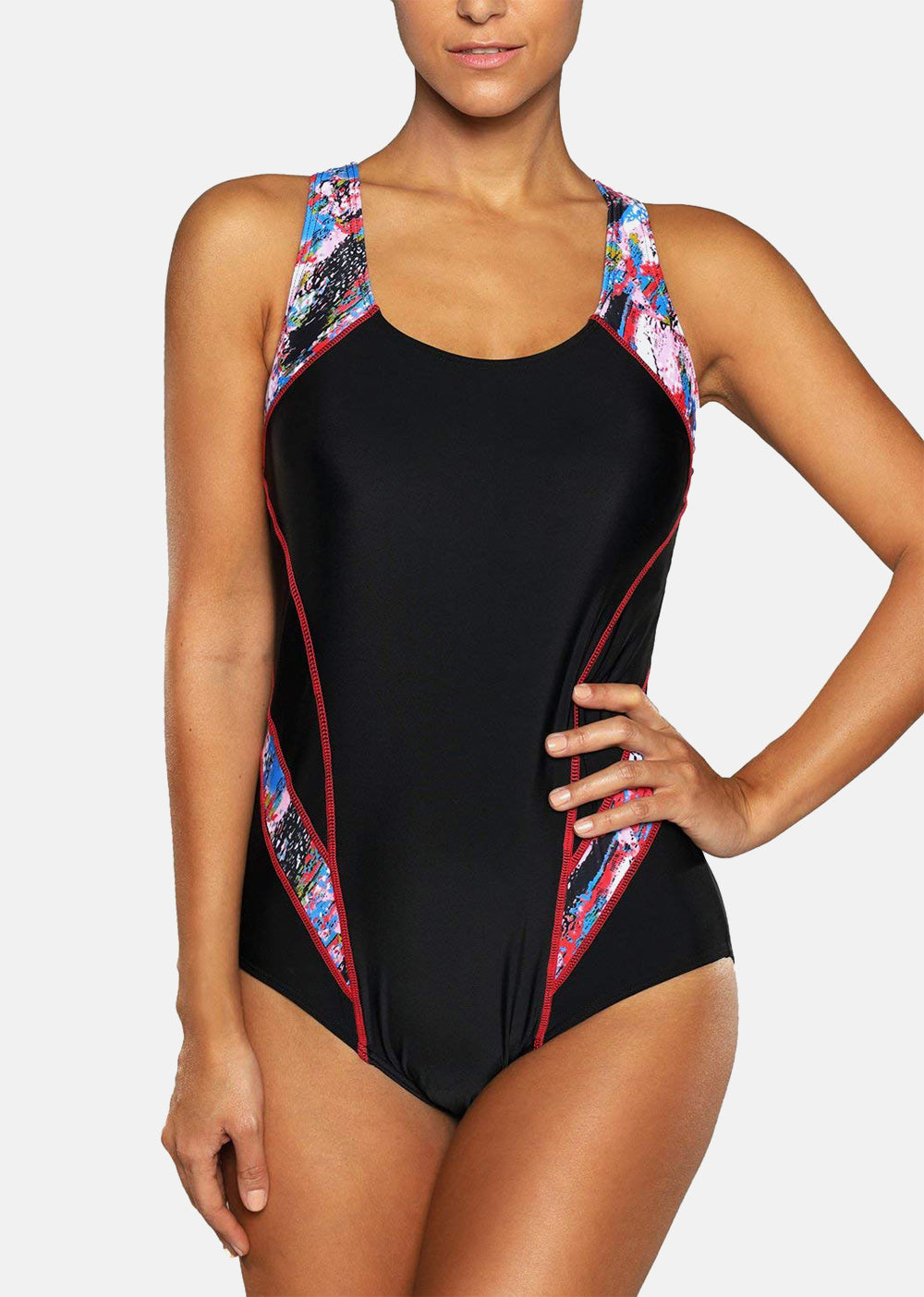 One Piece Pro Sports Swimwear Sports Swimsuit Colorblock Monokini Beach Wear Bathing Suit Bikini The Clothing Company Sydney
