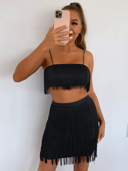 Solid Tassel Backless Playsuits Tie Halter Sleeveless Summer Club Party Rompers Slim Bodycon Jumpsuit The Clothing Company Sydney