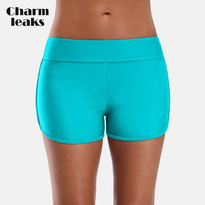 Mid Waist Swimming Shorts Women Solid Color Bikini Bottom Ban Swimwear Briefs Split Swimming Trunks The Clothing Company Sydney