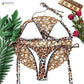 2 Piece Brazilian Bikini Set Leopard Swimwear Halter Swimwear Bathing Suit Push Up Bikini Beachwear The Clothing Company Sydney