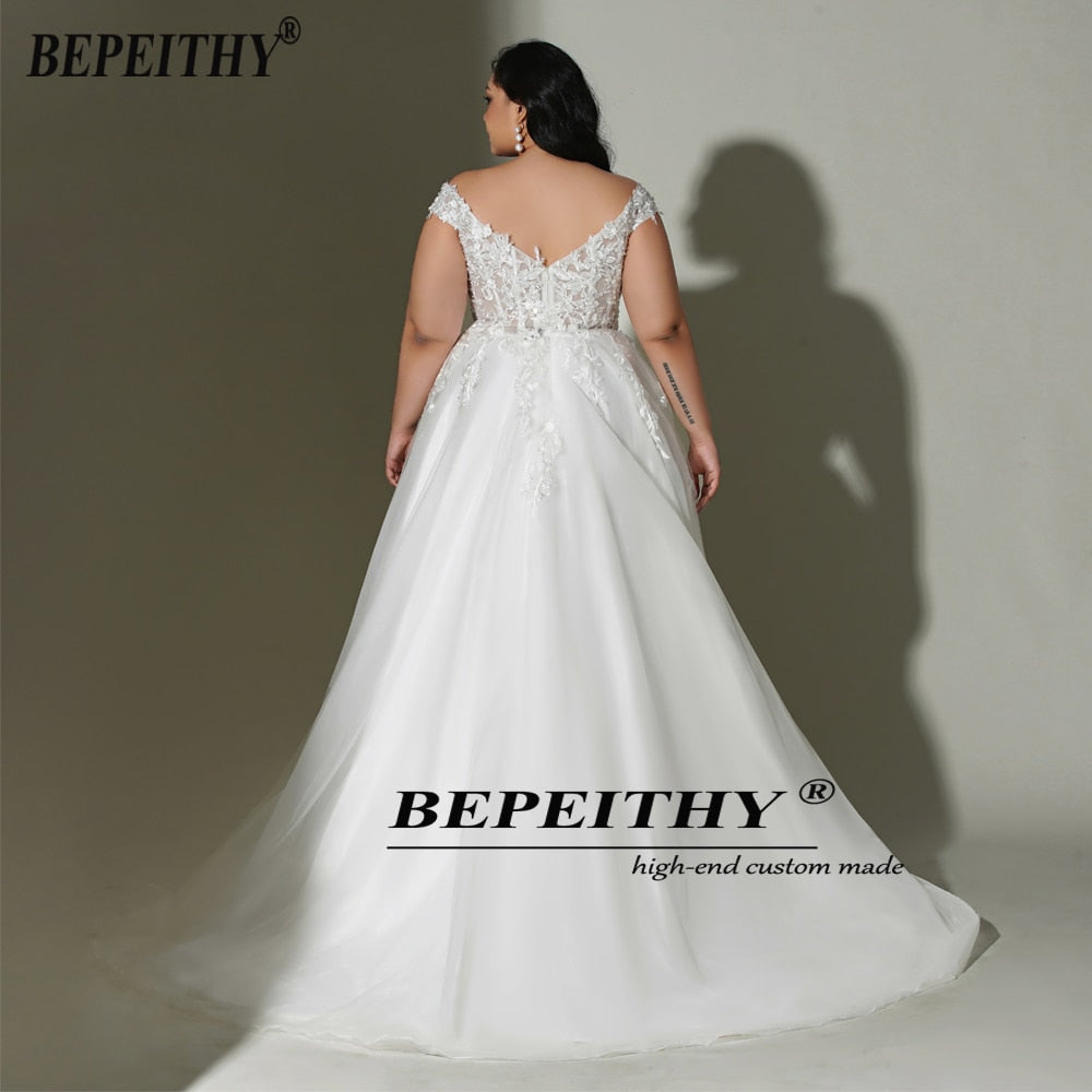 Off The Shoulder Ivory Plus Size Wedding Sweep Train Sweetheart Lace Bridal Gown Dress The Clothing Company Sydney