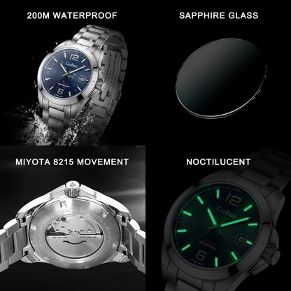Cadisen New 39mm Men's Automatic Mechanical Watch Classic Retro 200m Waterproof Business Sports MIYOTA 8215 Watches The Clothing Company Sydney