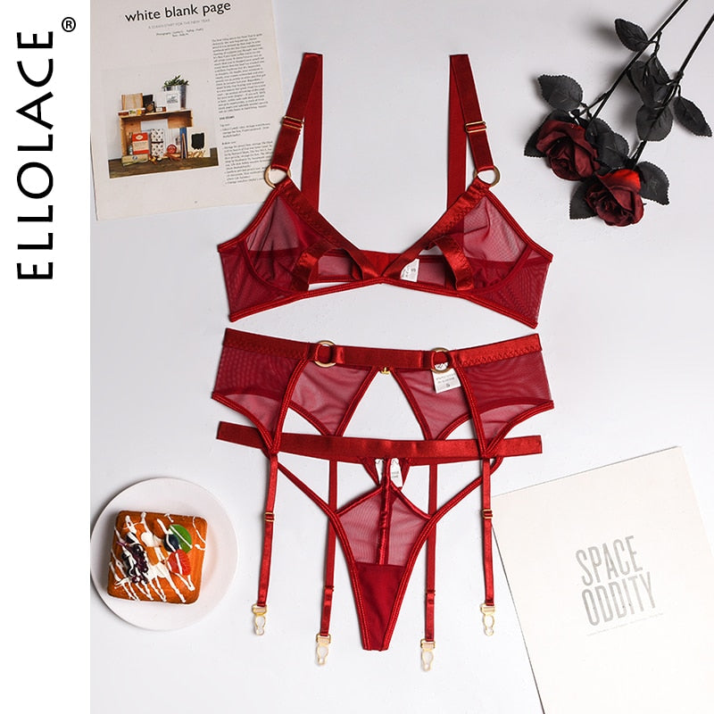 Lace Hollow Out 3 Piece Set Wireless Underwear Sensual Lingerie Set The Clothing Company Sydney