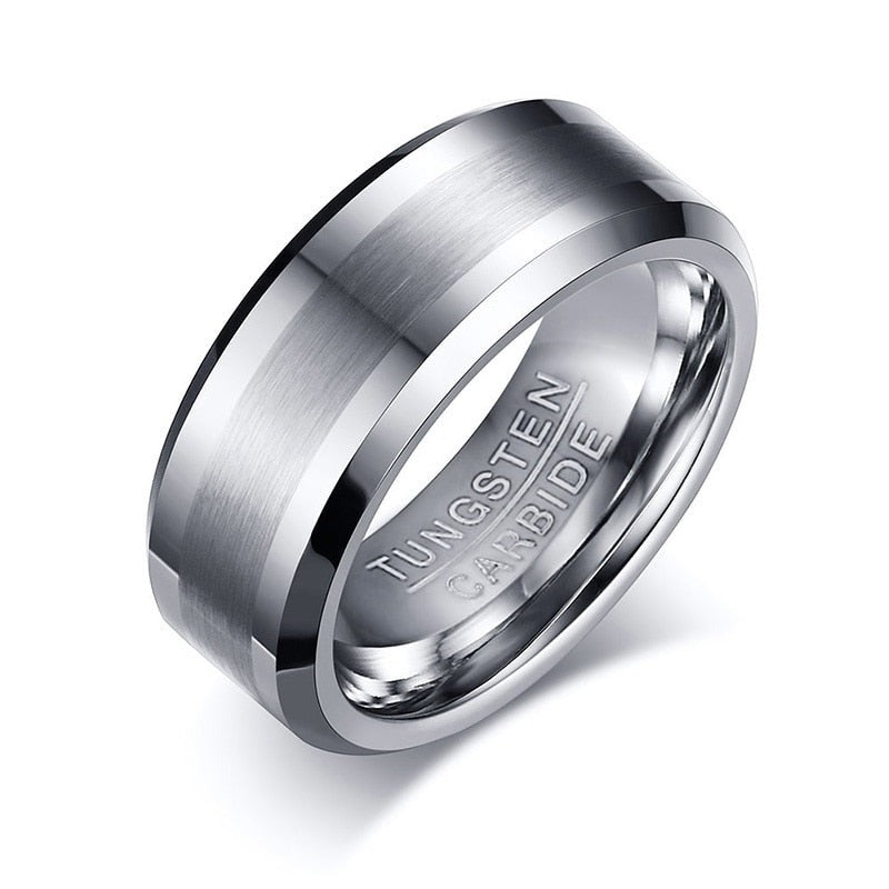 Classical 100% Tungsten Carbide Ring for Men Wedding Jewelry The Clothing Company Sydney