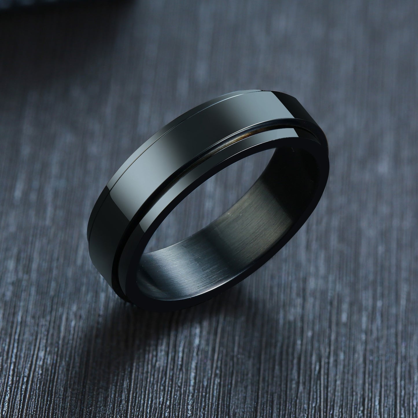 6/8mm Spinner Ring for Men Stress Release Accessory Classic Stainless Steel Wedding Band Casual Sport Jewellery The Clothing Company Sydney