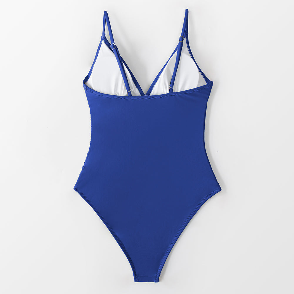 V-neck One-Piece Swimsuit Monokini Beach Bathing Suit Swimwear The Clothing Company Sydney