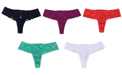 Lace Low-waist Briefs Breathable Embroidery Underwear Transparent Panties G String Underpant Lingerie The Clothing Company Sydney